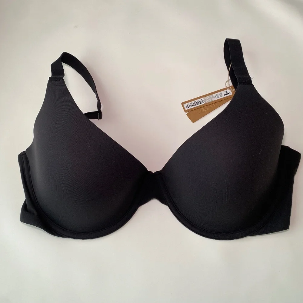 SKIMS Fits Everybody Scoop Plunge Bra BR-UWR-1997 Onyx Black size 38C - Picture 2 of 6